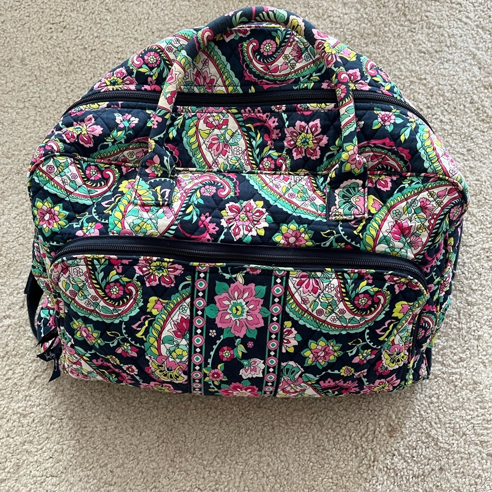 Vera Bradley Paisley Floral Travel Bag - Pink and Green